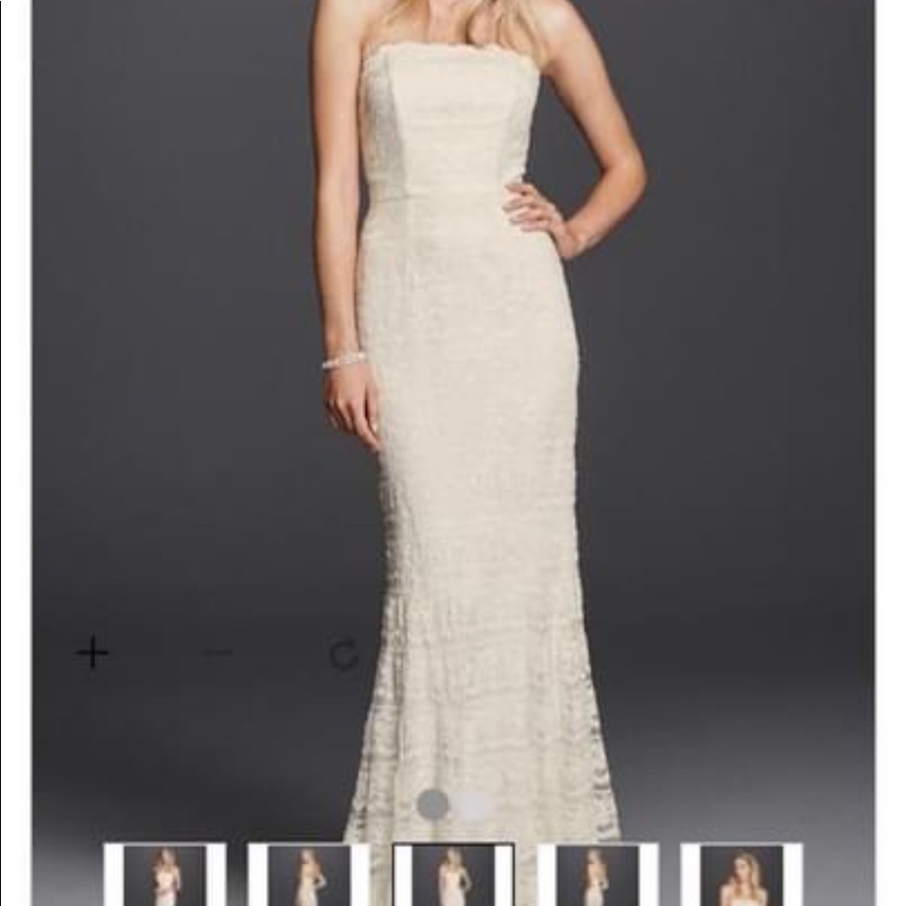 David’s Bridal wedding dress size 2 sash included